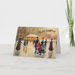 Vintage Winterlandschaft Paris Weihnachten