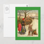 Vintage Winterlandschaft Postkarte (Vorne/Hinten)