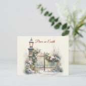 Vintage Winterlandschaft Postkarte (Stehend Vorderseite)