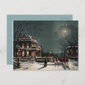 Vintage Winterlandschaft Postkarte (Vorne/Hinten)