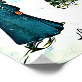 Vintage Winterlandschaft, schneesicheres Dorfposte Poster (Ecke)