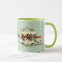 Vintage Winterlandschaft und Weihnachtsgrüße