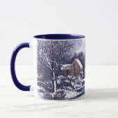 Vintage Winterlandschaft. Weihnachtsgeschenk Tasse (Links)