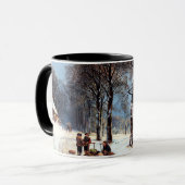Vintage Winterlandschaft Weihnachtsgeschenk Tasse (Vorderseite Links)