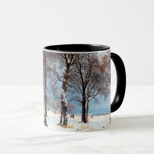Vintage Winterlandschaft Weihnachtsgeschenk Tasse