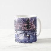 Vintage Winterlandschaft. Weihnachtsgeschenk-Tasse Kaffeetasse (VorderseiteRechts)
