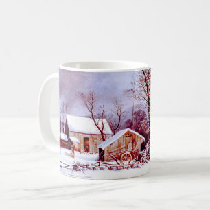 Vintage Winterlandschaft. Weihnachtsgeschenke-Tass Kaffeetasse