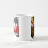 Vintage-Wintermode-Illustration Elegant 1920er Jah Kaffeetasse (Mittel)