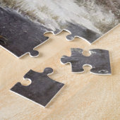 Vintage Wintermühle-Schneelandschaft Puzzle (Seite)