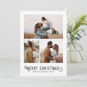 Vintage Winterorange 3 FotoCollage Weihnachten (Stehend Vorderseite)