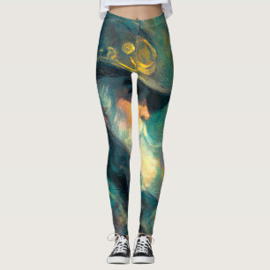 Vintage-Winterporträt eines alten Mannes Leggings
