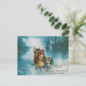 Vintage Winterpostkarte Postkarte (Stehend Vorderseite)