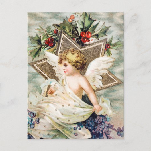 Vintage Winterpostkarte Postkarte (Vorderseite)