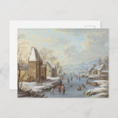 Vintage Winterpostkarte Postkarte (Vorne/Hinten)