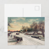 Vintage Winterpostkarte Postkarte (Vorne/Hinten)
