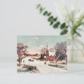 Vintage Winterpostkarte Postkarte (Stehend Vorderseite)