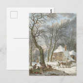Vintage Winterpostkarte Postkarte (Vorne/Hinten)