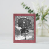 Vintage Winterpostkarte Postkarte (Stehend Vorderseite)