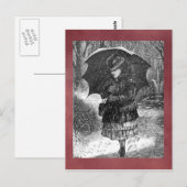 Vintage Winterpostkarte Postkarte (Vorne/Hinten)