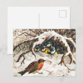 Vintage Winterpostkarte Postkarte (Vorne/Hinten)