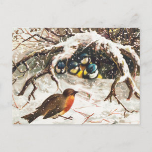 Vintage Winterpostkarte Postkarte