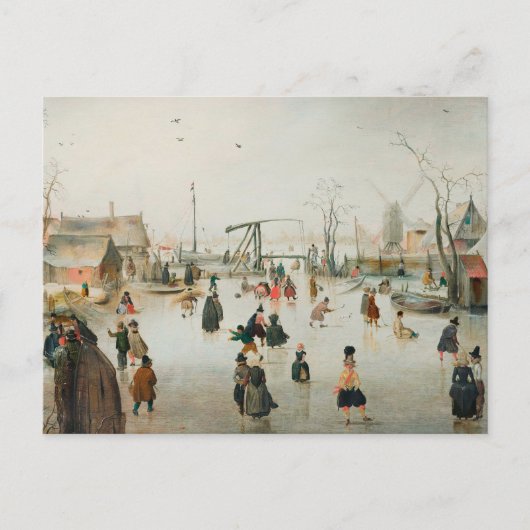 Vintage Winterpostkarte Postkarte (Vorderseite)