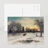 Vintage Winterpostkarte Postkarte (Vorne/Hinten)