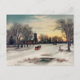 Vintage Winterpostkarte Postkarte