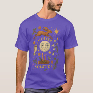 Vintage-Wintersonnenwende-Mystik-Mond-Pagan-Yule-C T-Shirt