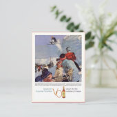 Vintage Wintersportarten, Seagram-Werbung Postkarte (Stehend Vorderseite)