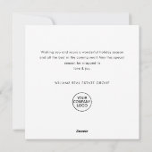 Vintage Winterstadt Weihnachtsunternehmen Feiertagskarte (Rückseite)