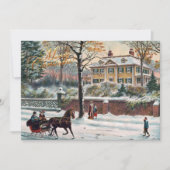 Vintage Winterstraße Frohe Weihnachten (Vorderseite)