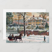 Vintage Winterstraße Frohe Weihnachten (Vorne/Hinten)