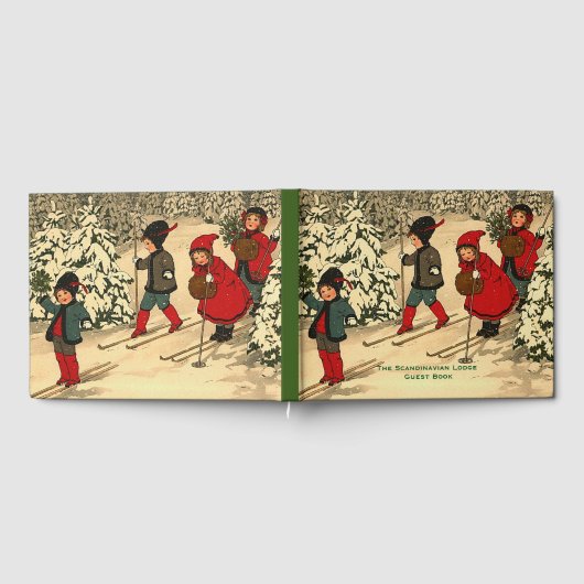 Vintage Winterszene Gästebuch (Voll)