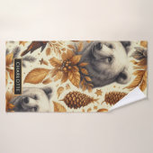 Vintage Wintertiere Badehandtuch (Badehandtuch)
