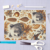 Vintage Wintertiere Seidenpapier (Handwerk)