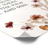 Vintage, winzige Blumenblüten Poster (Ecke)