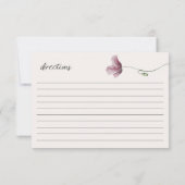 Vintage, winzige Blumenzettelkarte Mitteilungskarte (Rückseite)