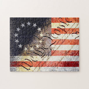 Vintage Wir, die People Betsy Ross Flag Puzzle