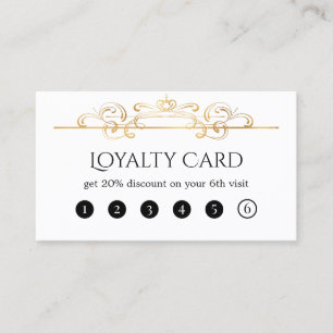 Vintage Wirbel für White Gold Foil Classic Chic Visitenkarte