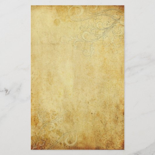 Vintage Wirbel Hochzeitskleid Briefpapier (Vorderseite)