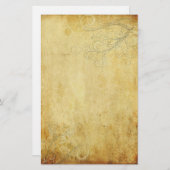 Vintage Wirbel Hochzeitskleid Briefpapier (Vorne/Hinten)