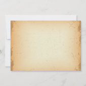 Vintage Wirbel mit brauner Blüte Einladung zur Hoc (Rückseite)