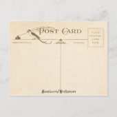 Vintage Wirbel und Holfokokarte Postkarte (Rückseite)