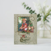 Vintage Wirbel und Holfokokarte Postkarte (Stehend Vorderseite)