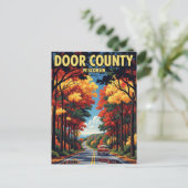Vintage Wisconsin Door Landkreis Travel Postkarte (Stehend Vorderseite)
