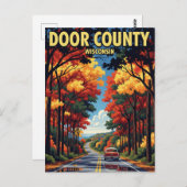 Vintage Wisconsin Door Landkreis Travel Postkarte (Vorne/Hinten)