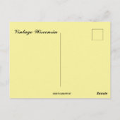 Vintage Wisconsin Map Postkarte (Rückseite)