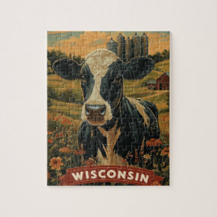 Vintage Wisconsin Patriotischer Geist  Puzzle