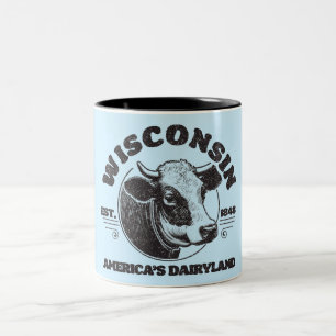 Vintage Wisconsin Zweifarbige Tasse